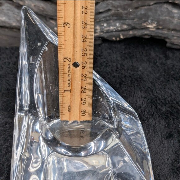 1960’s Pair of Nybro Sweden Volcano Crystal Candleholder Bookends - Picture 10 of 11